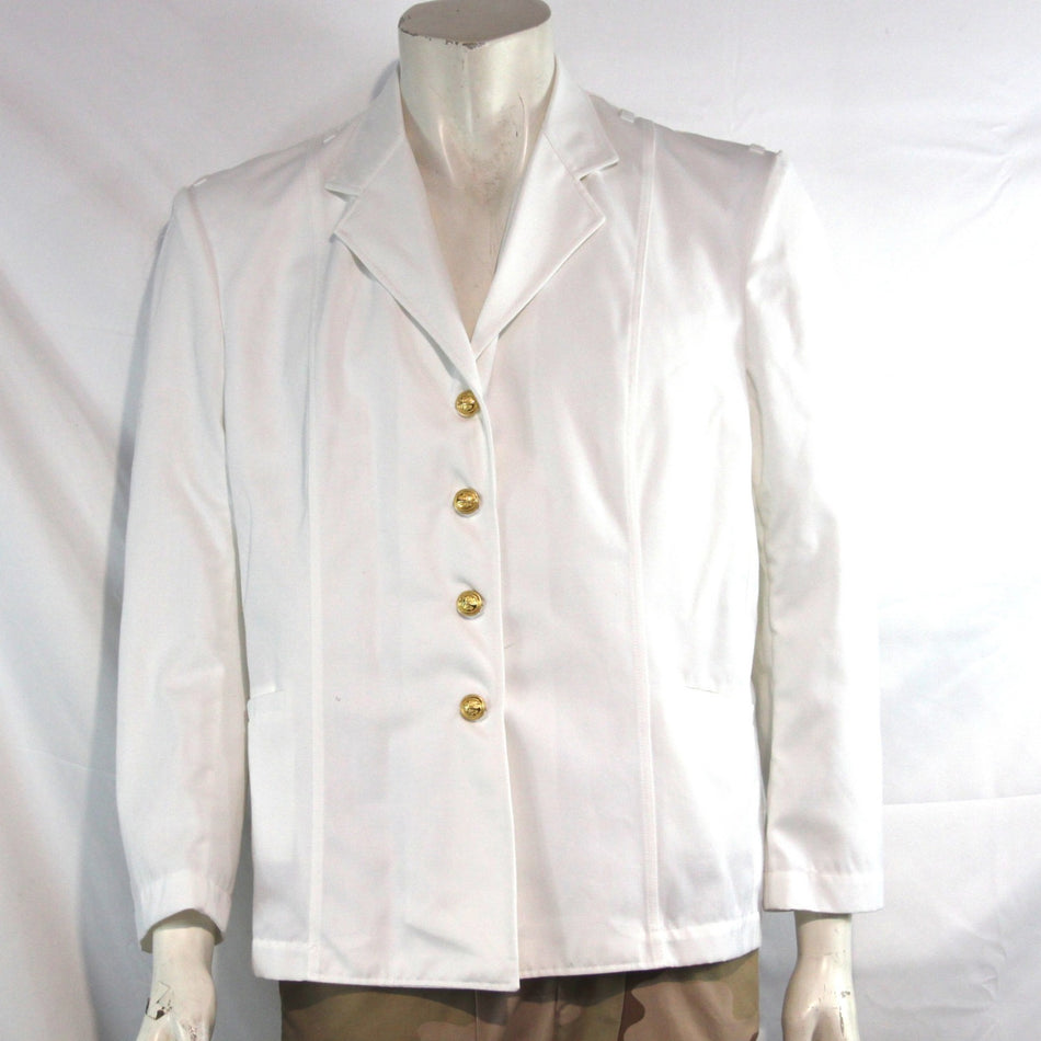 Womens Genuine Surplus French Army Dress Jacket White UK 18 (4299)
