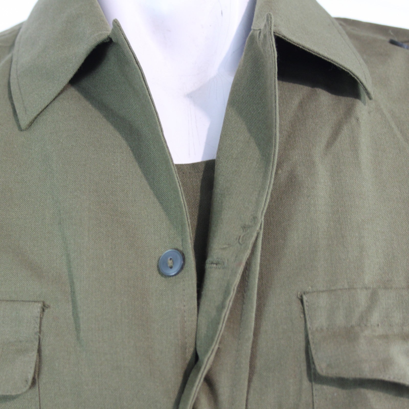 NEW Genuine Surplus Bulgarian Army Shirt Jacket Shacket 44-46" Khaki (3600)