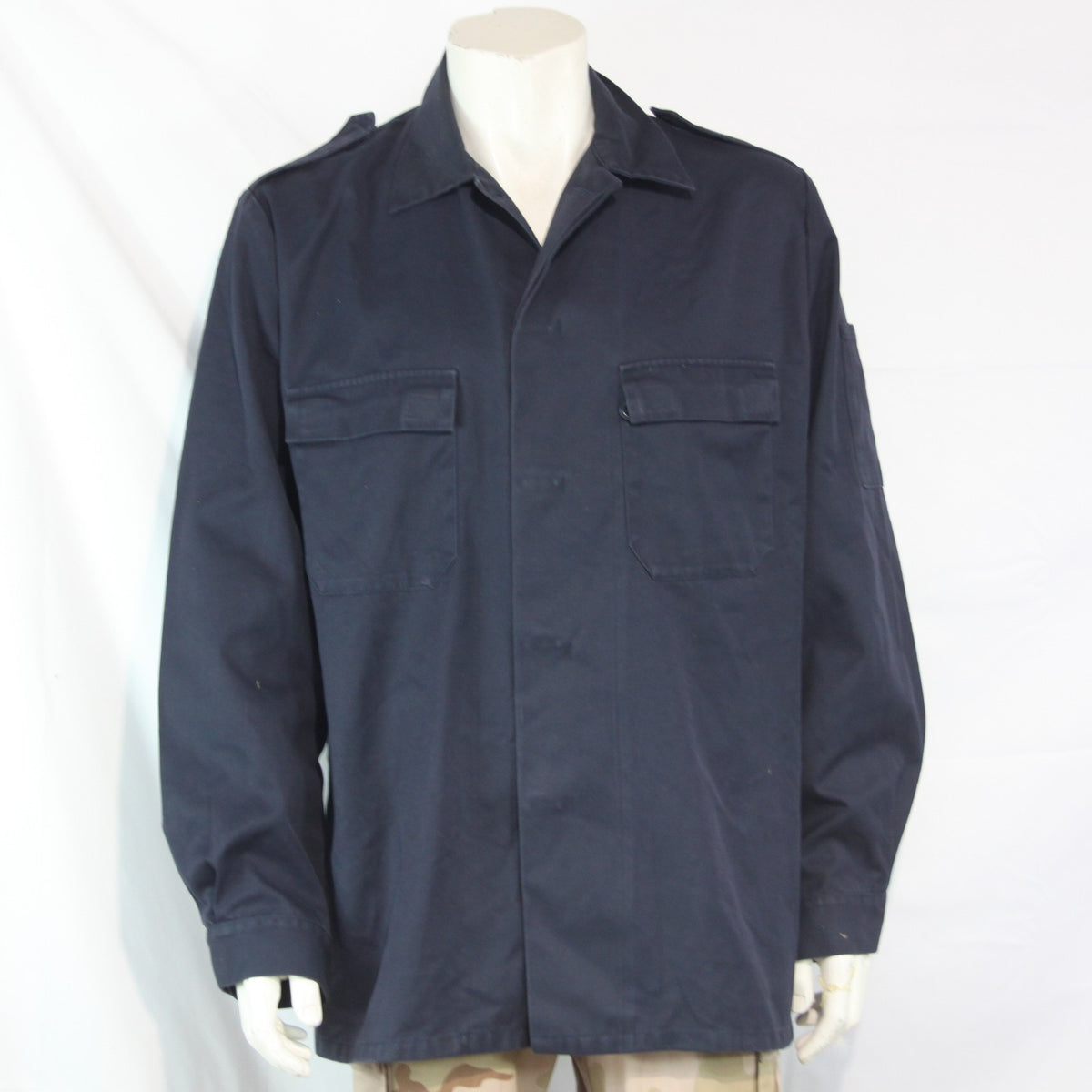 Navy Blue Naval Shirt Long Sleeve Genuine Surplus  (4230)