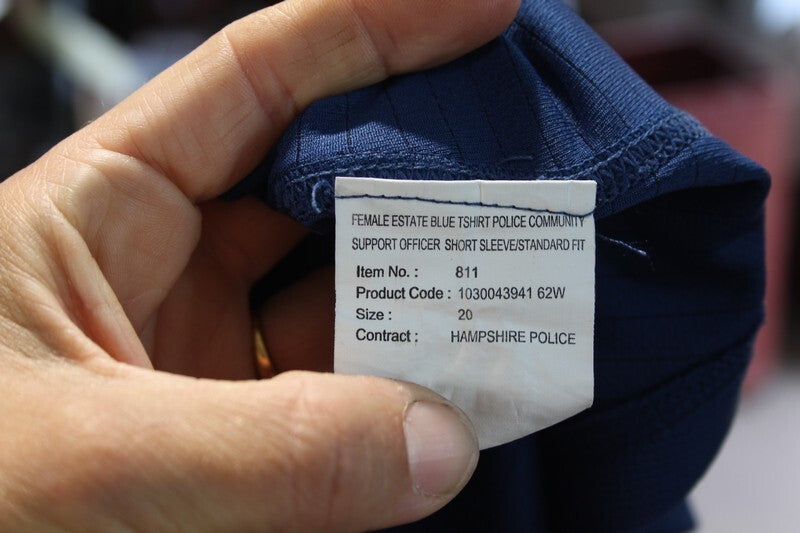 Genuine Surplus British Police Female Zip Neck Top T-Shirt (2217)