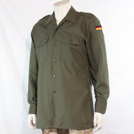 Genuine Surplus German Army Long Sleeve Moleskin Shirt Badged (4264A)