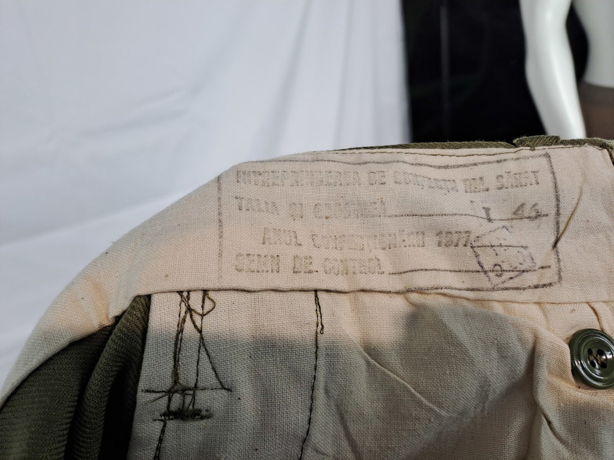 Genuine Surplus Romanian Army Vintage Combat trousers khaki green (1756)