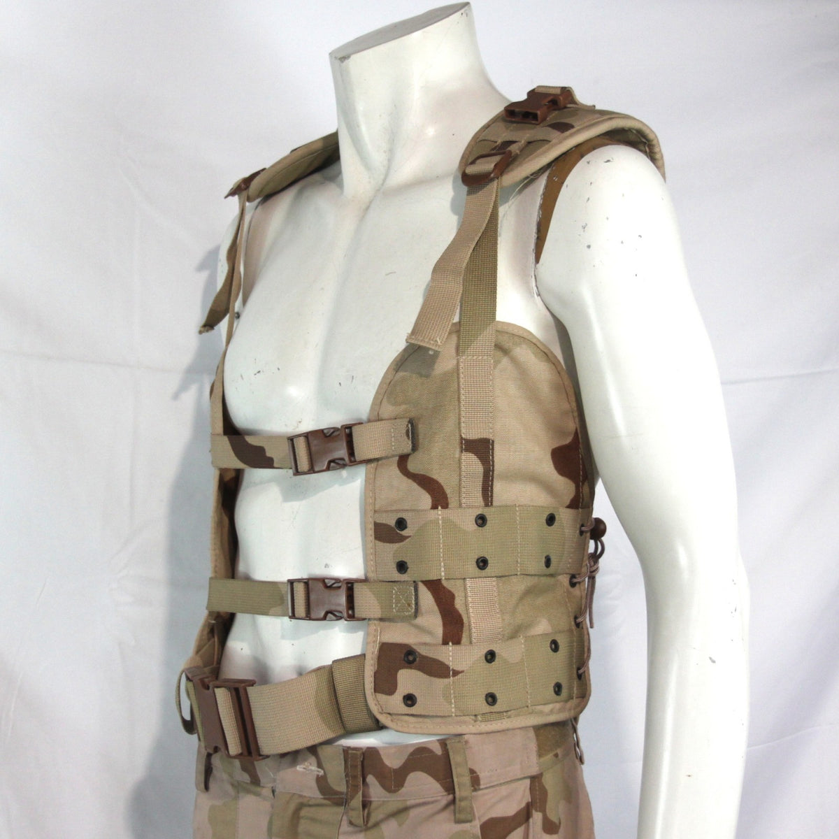 Dutch Surplus Assault Vest Plate Yoke Action Vest Airsoft Desert Camo 3962