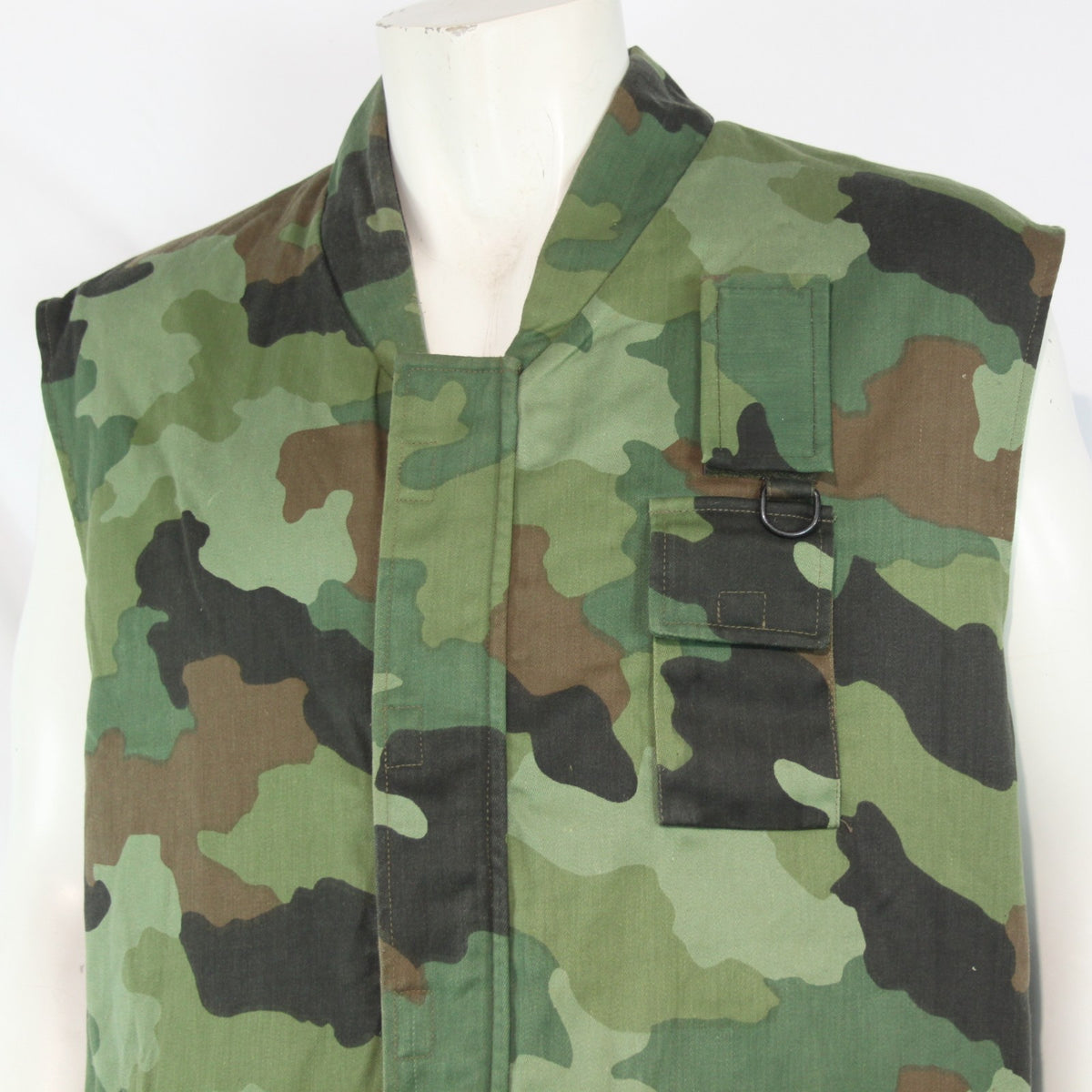 Serbian Army Faux Fur Lined Waistcoat Gilet Vest Camouflage 44" XL (3975)