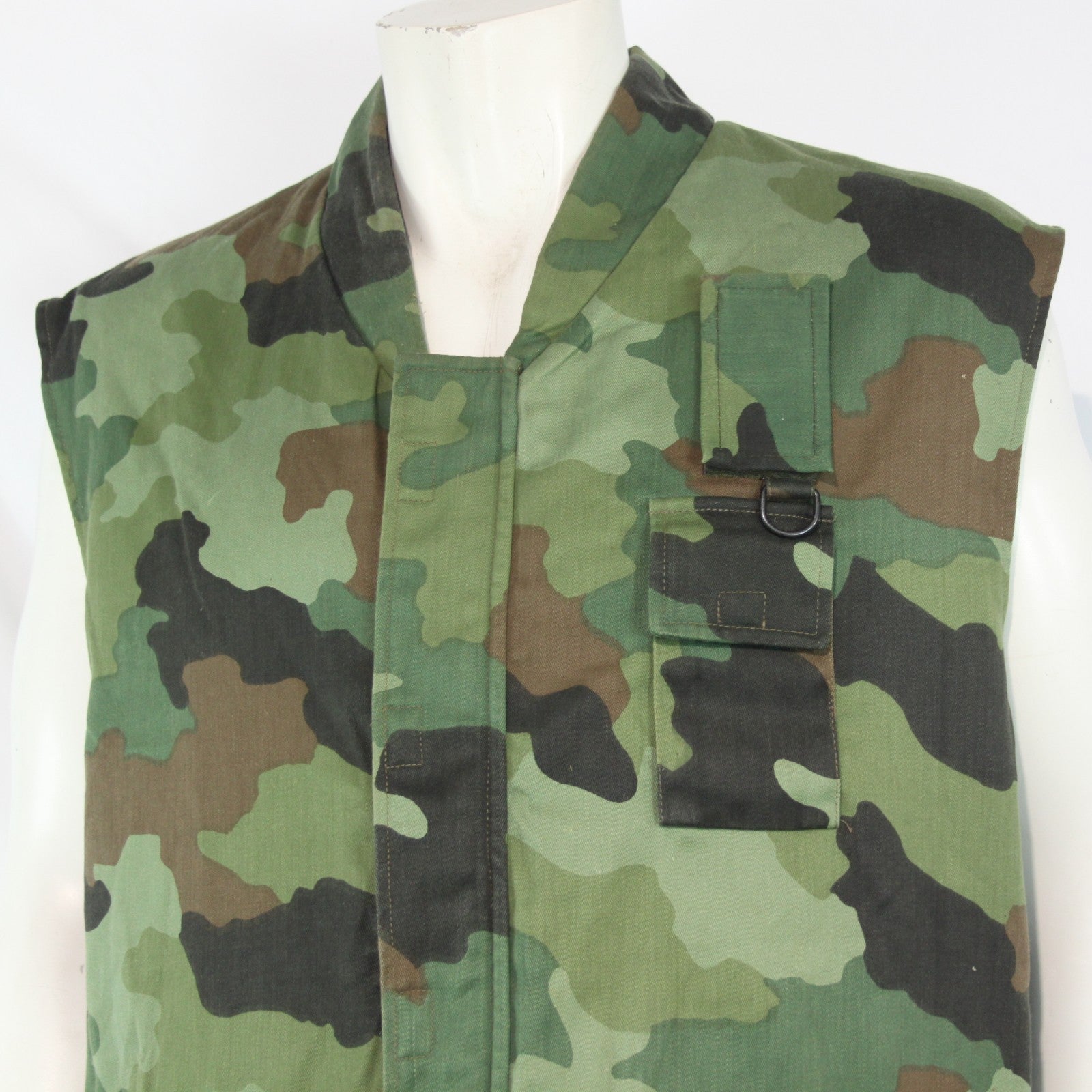 Serbian Army Faux Fur Lined Waistcoat Gilet Vest Camouflage 44" XL (3975)