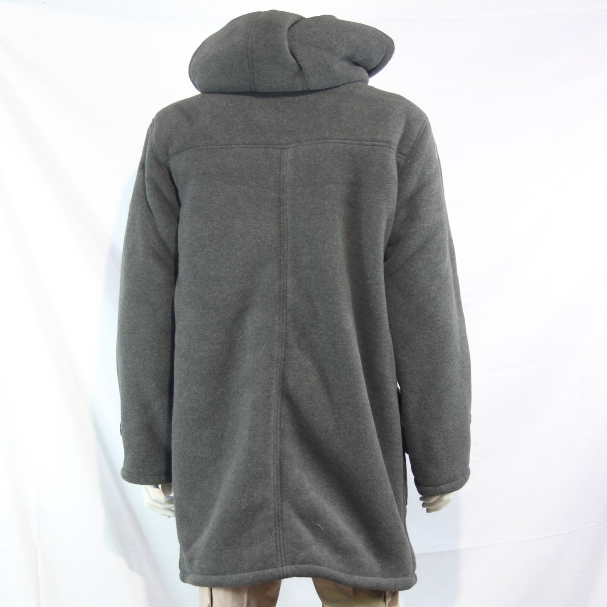 Himalaya Duffel Coat Grey Fleece Winter Coat Toggles Mens Large (3803)