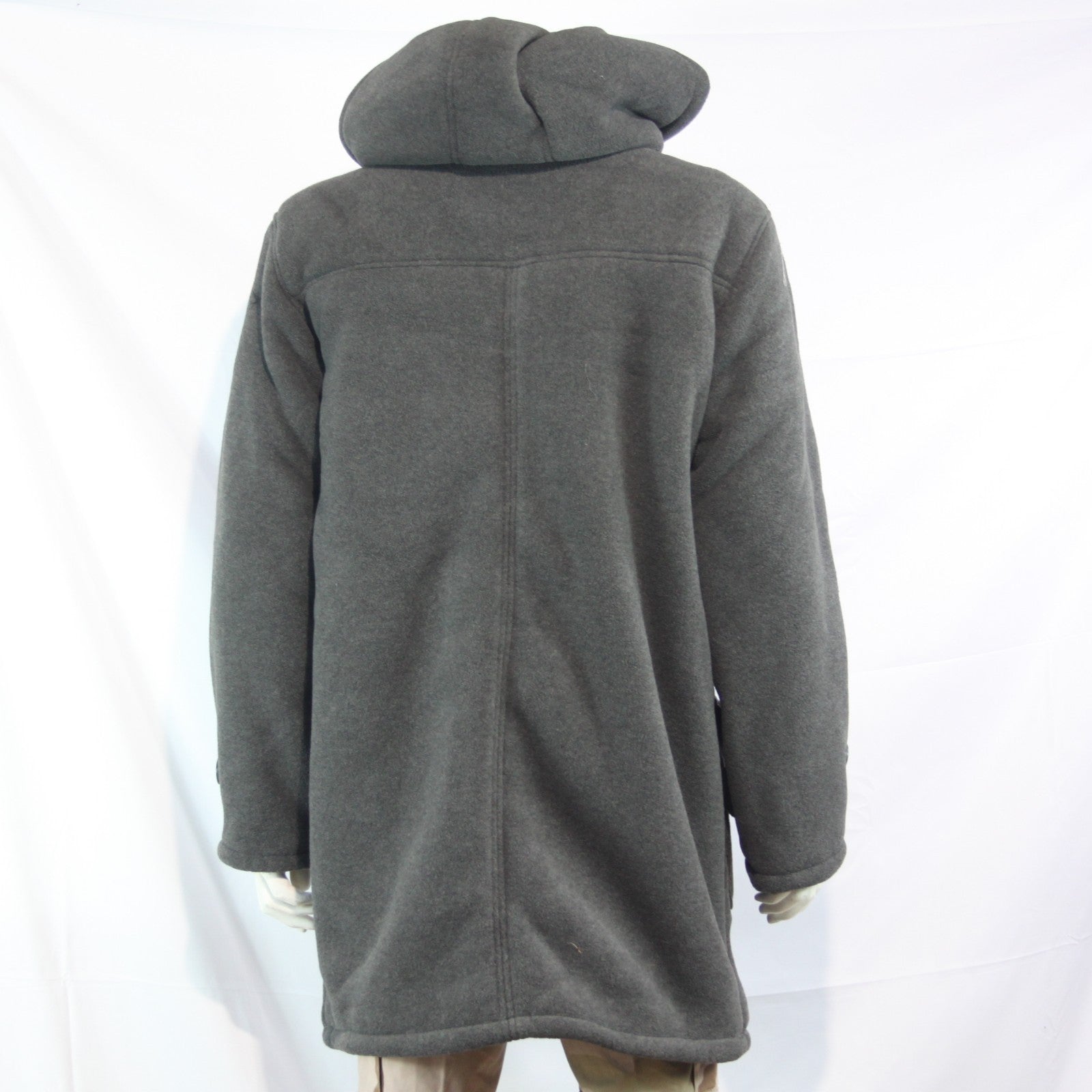 Himalaya Duffel Coat Grey Fleece Winter Coat Toggles Mens Large (3803)