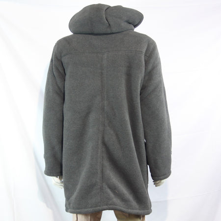 Himalaya Duffel Coat Grey Fleece Winter Coat Toggles Mens Large (3803)