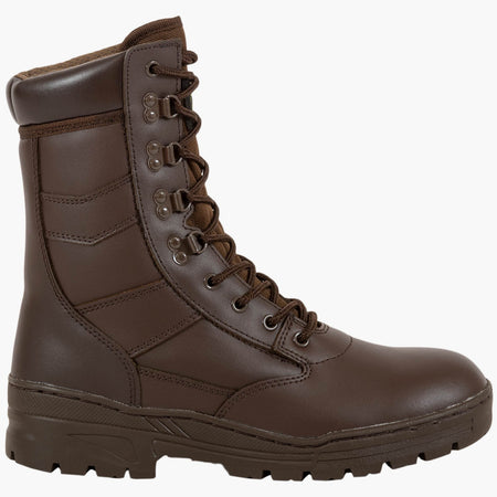 Highlander Delta All Leather Brown Patrol Boot Combat Boot Rubber Sole Cadets