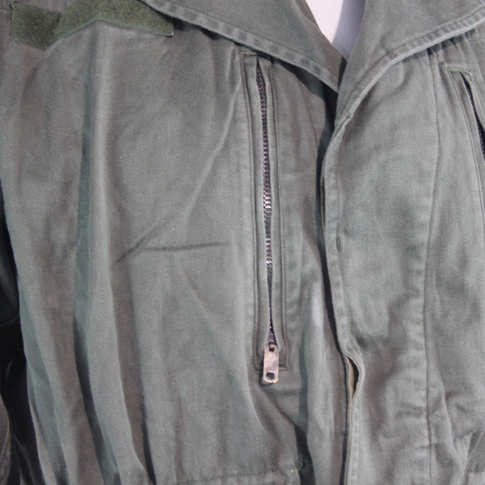 1960's Vintage Genuine Surplus French Army Jacket Cotton Olive G1 42-44" (4032)