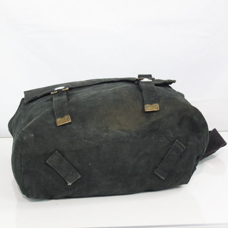 Genuine Surplus Vintage Belgian Army Webbing Bag Side Bag Black Canvas G2 3391