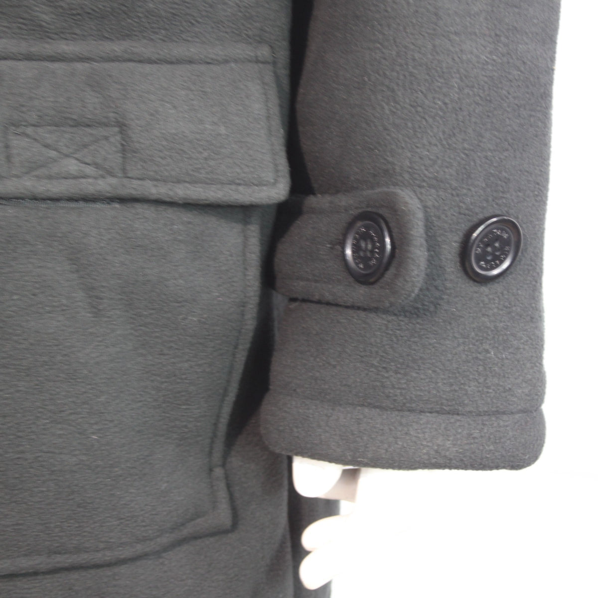 Himalaya Duffel Coat Black Fleece Winter Coat Toggles Mens XL (3799)