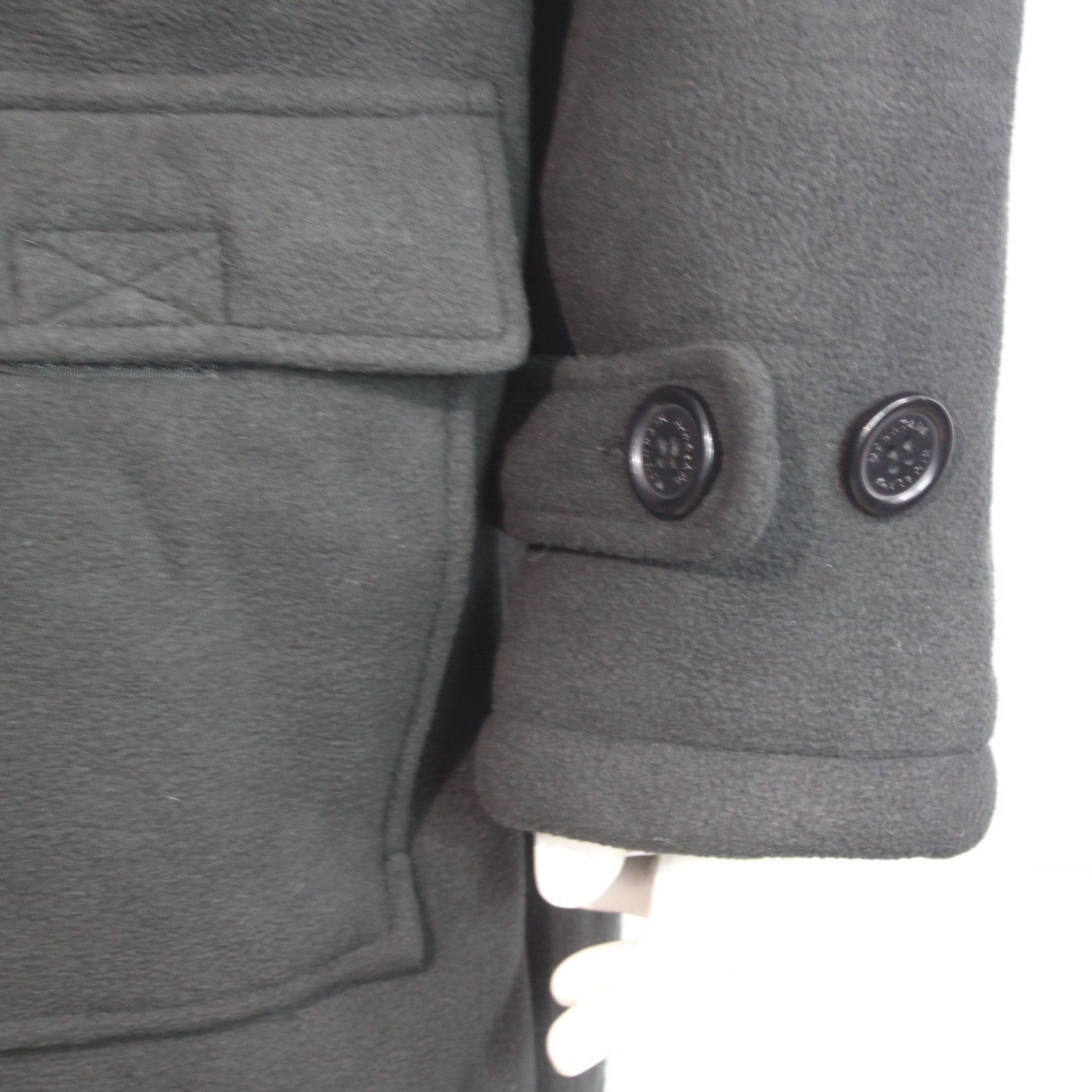 Himalaya Duffel Coat Black Fleece Winter Coat Toggles Mens XL (3799)