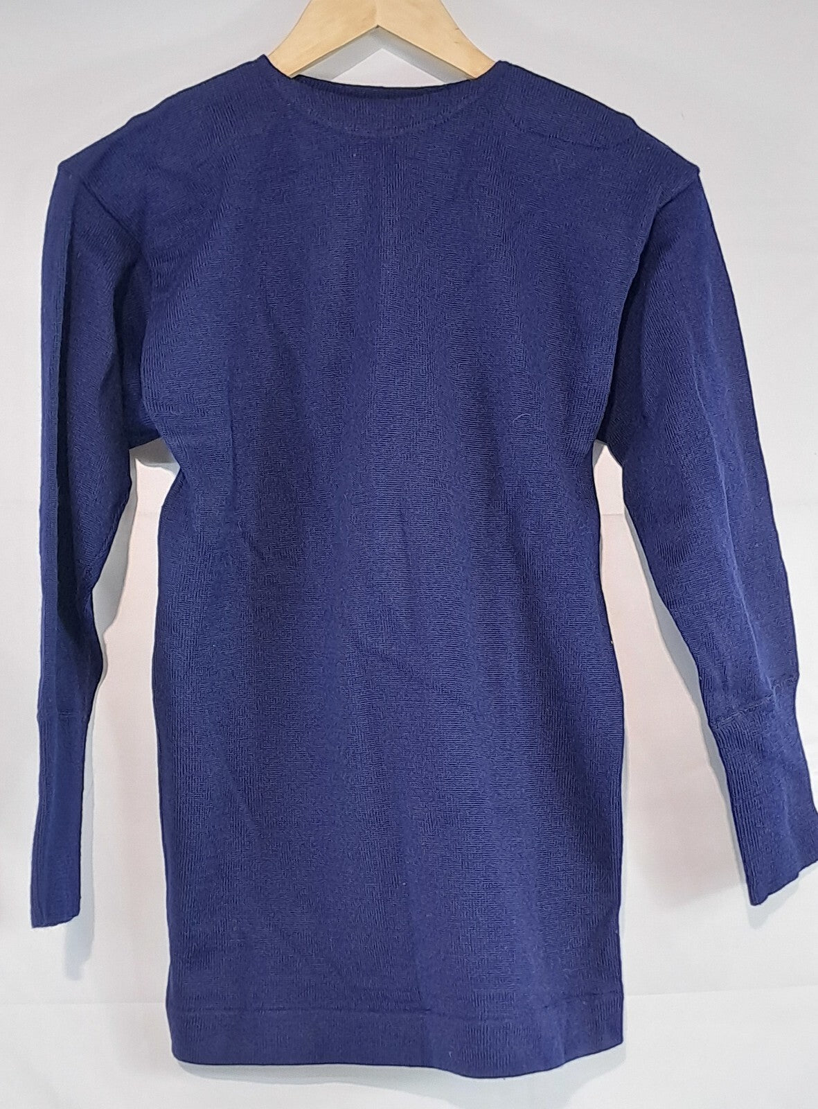 Genuine Surplus French Naval Cadet High Neck Jumper Blue Dated 1977 34" (2703)