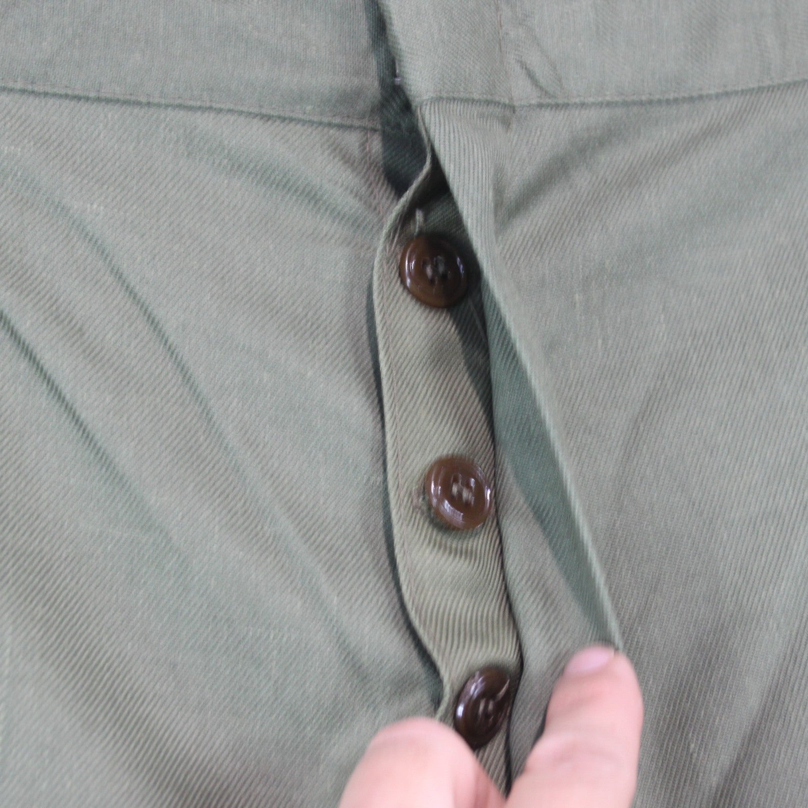 Genuine Surplus Romanian Army Vintage Trousers Stirrups Olive 40" Waist (3680)