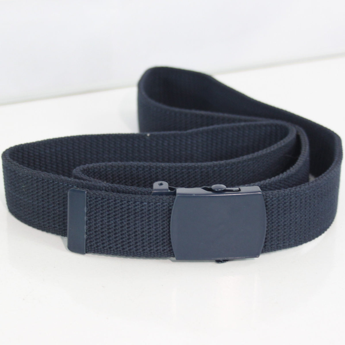 NEW Navy  33mm US Military Style Belt Cotton Canvas Adjustable 36-46" Waist 3263