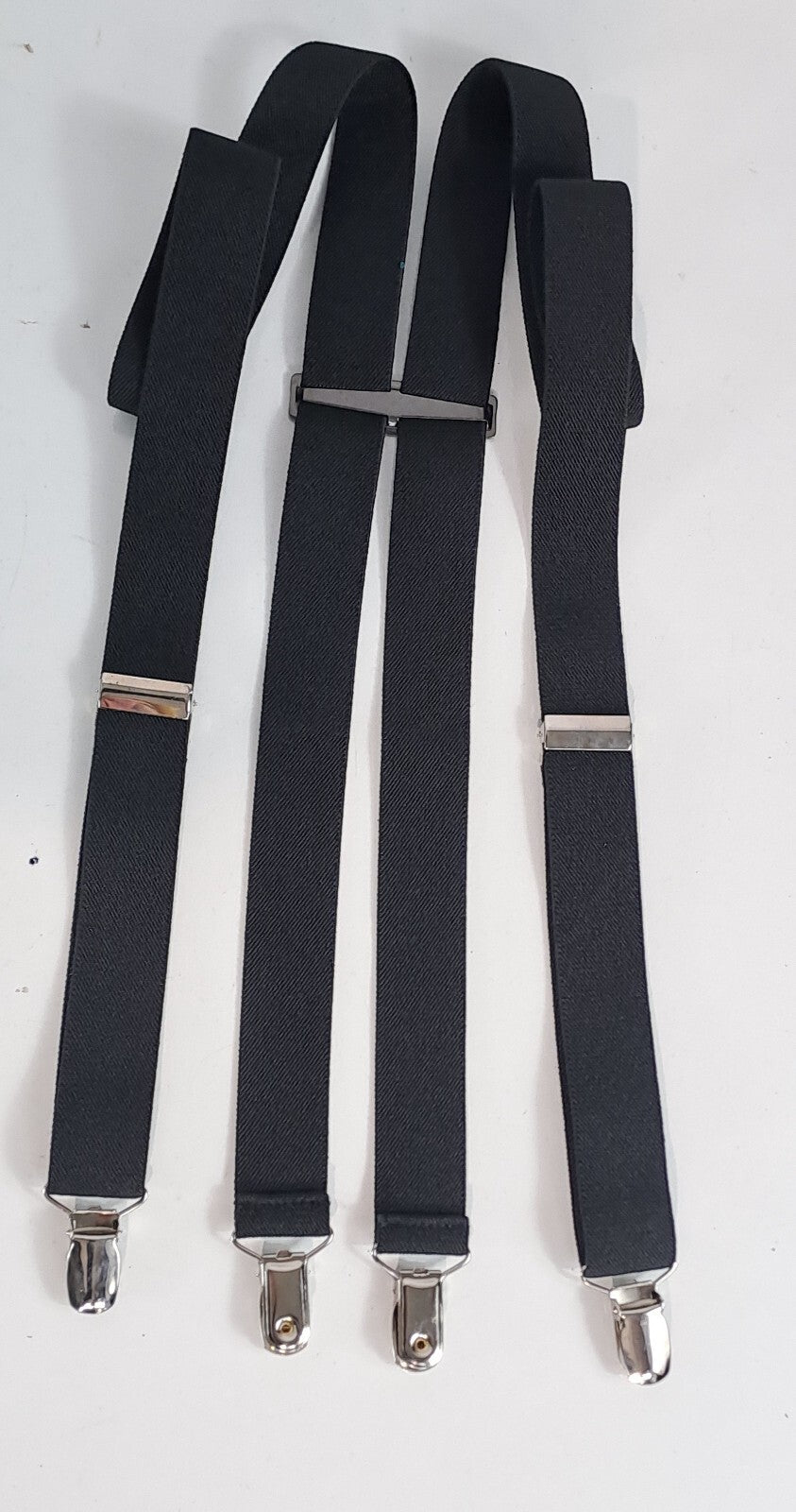 Genuine Surplus British Formal Dress Braces Black Military Suspenders (3034)