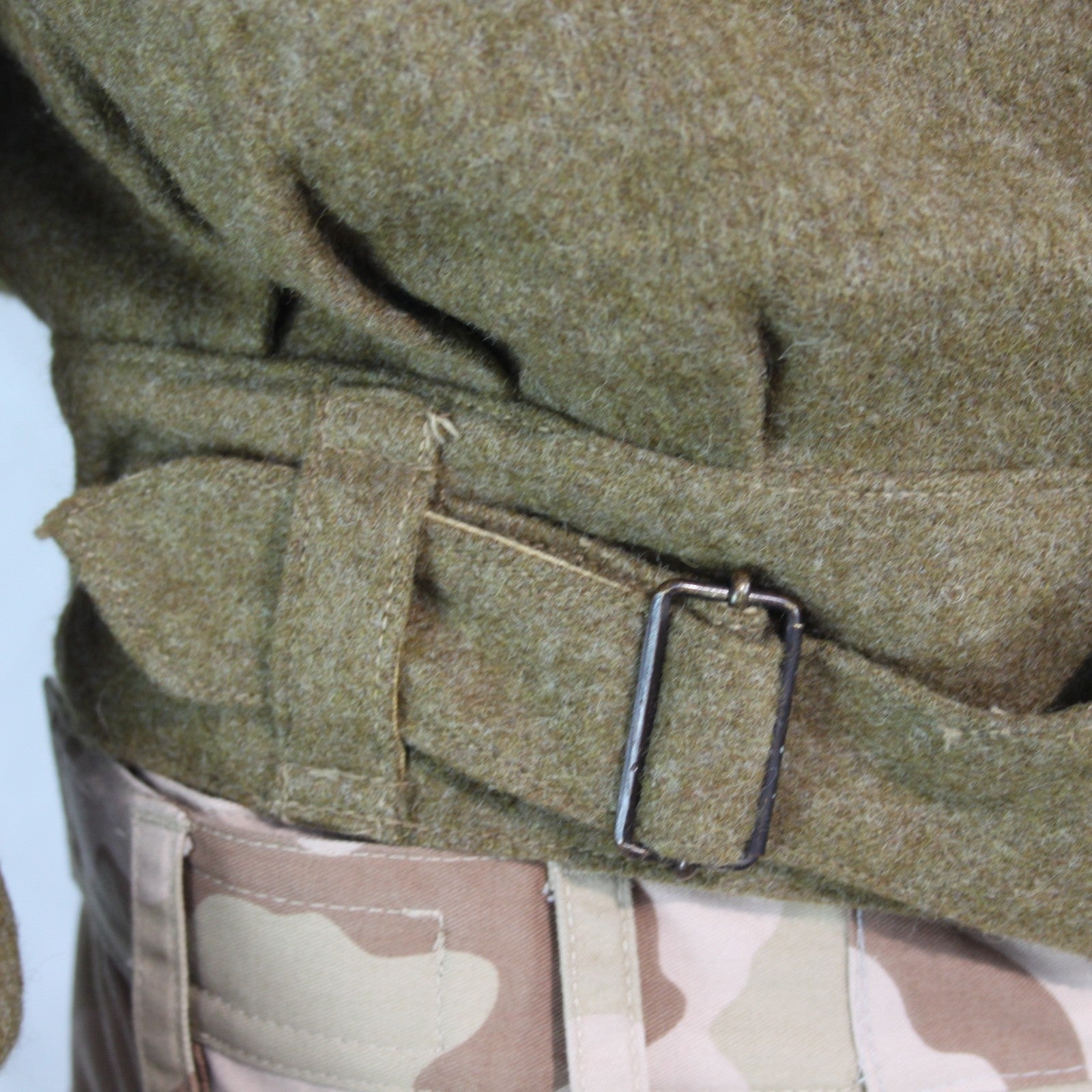1954 British Army Battle Dress Short Uniform Jacket Wool 38" Chest Brown (3541)