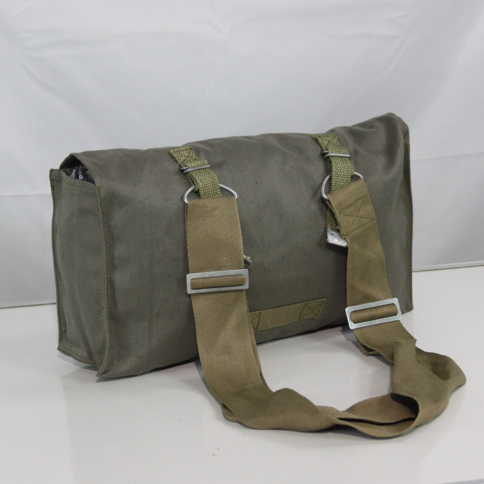 Genuine Surplus East European Vintage Army Side Bag Canvas Khaki Olive  (3412)