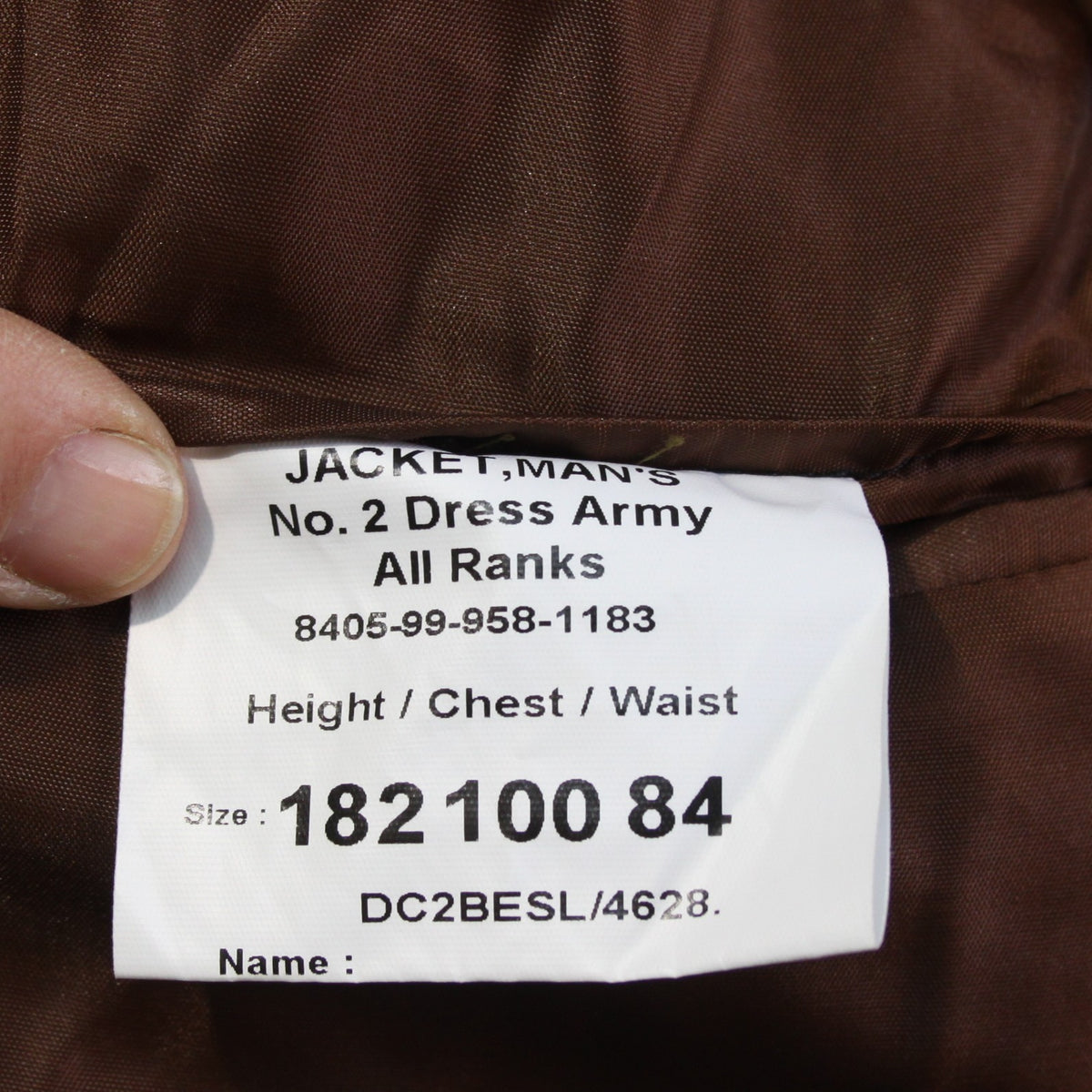 Genuine Surplus British Army Dress Uniform Jacket Tan repaired 40" Chest (4191))