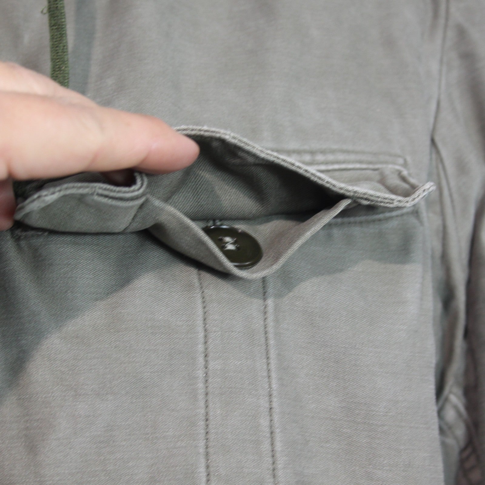 German Army Olive Parka Genuine Surplus Winter Coat Lined Long 42-44" (3795)