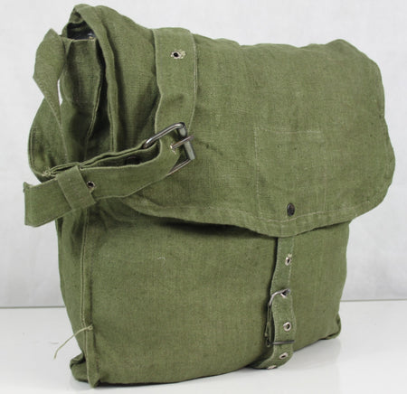 Genuine Surplus Bulgarian Army Side Bag Lightweight LINEN Vintage Gas Mask (3051