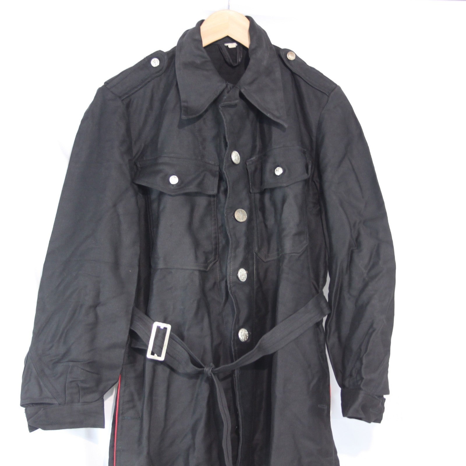Vintage Dutch Coverall Black 40-42" Chest Genuine Surplus Belted (4169)
