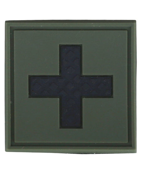 KT First Aid PVC Rubber Morale Patch Olive tactical hook 3D Army Airsoft