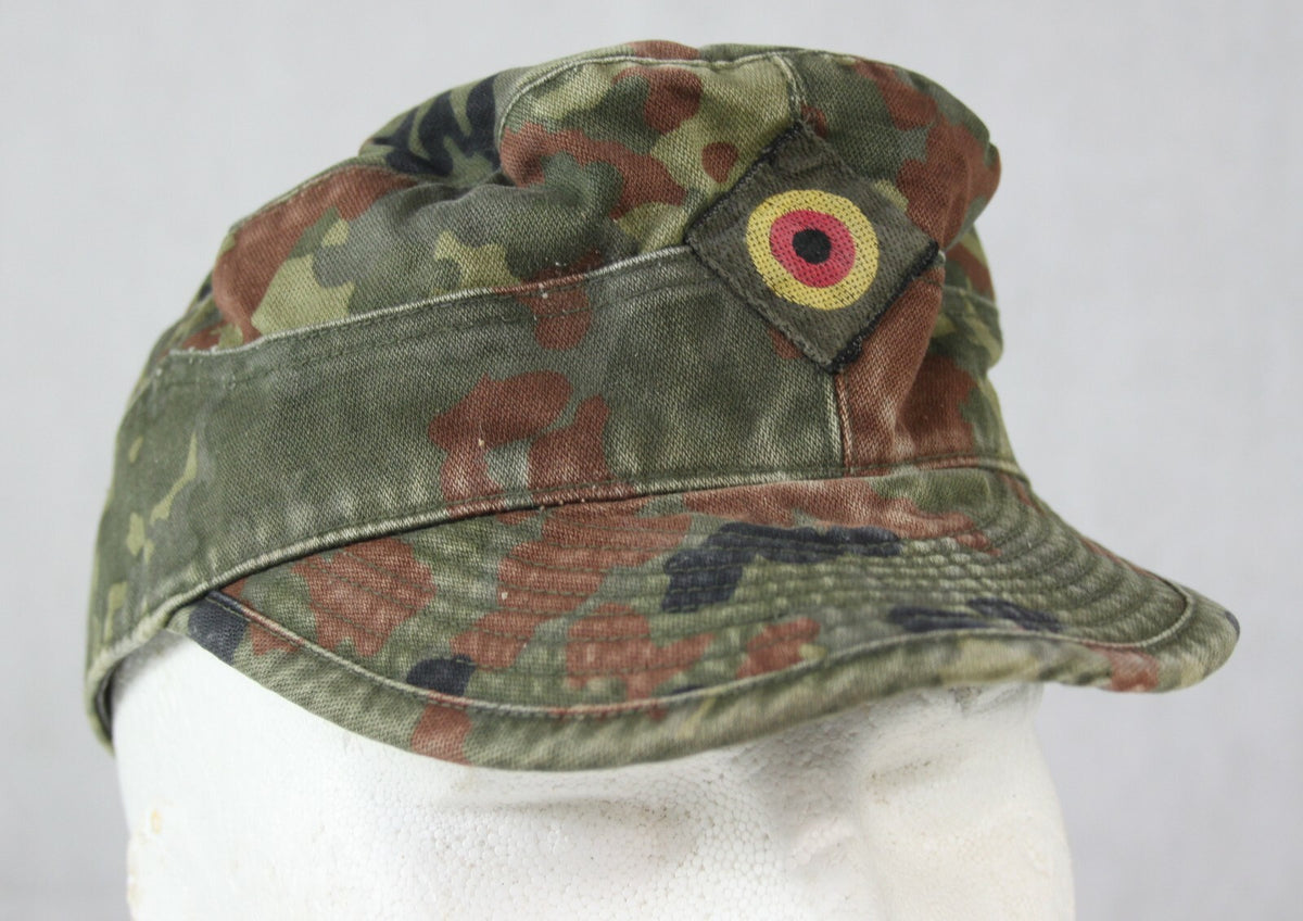 Genuine Surplus German Flektarn Camo Field Cap Fatigue Hat Flecktarn Camouflage