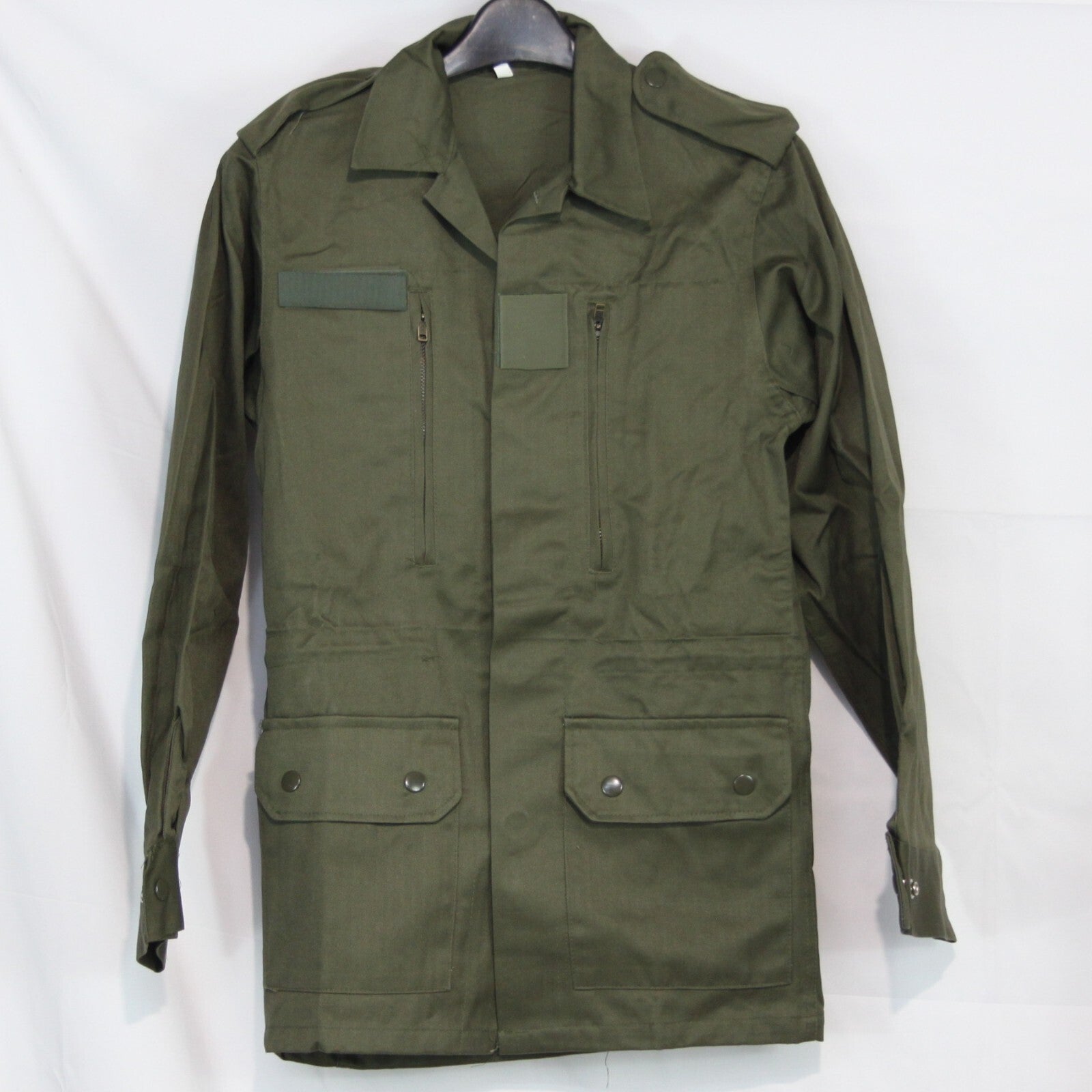 French Army Style Plain Olive Green Lightweight Canvas Jacket 30" Chest (3318)