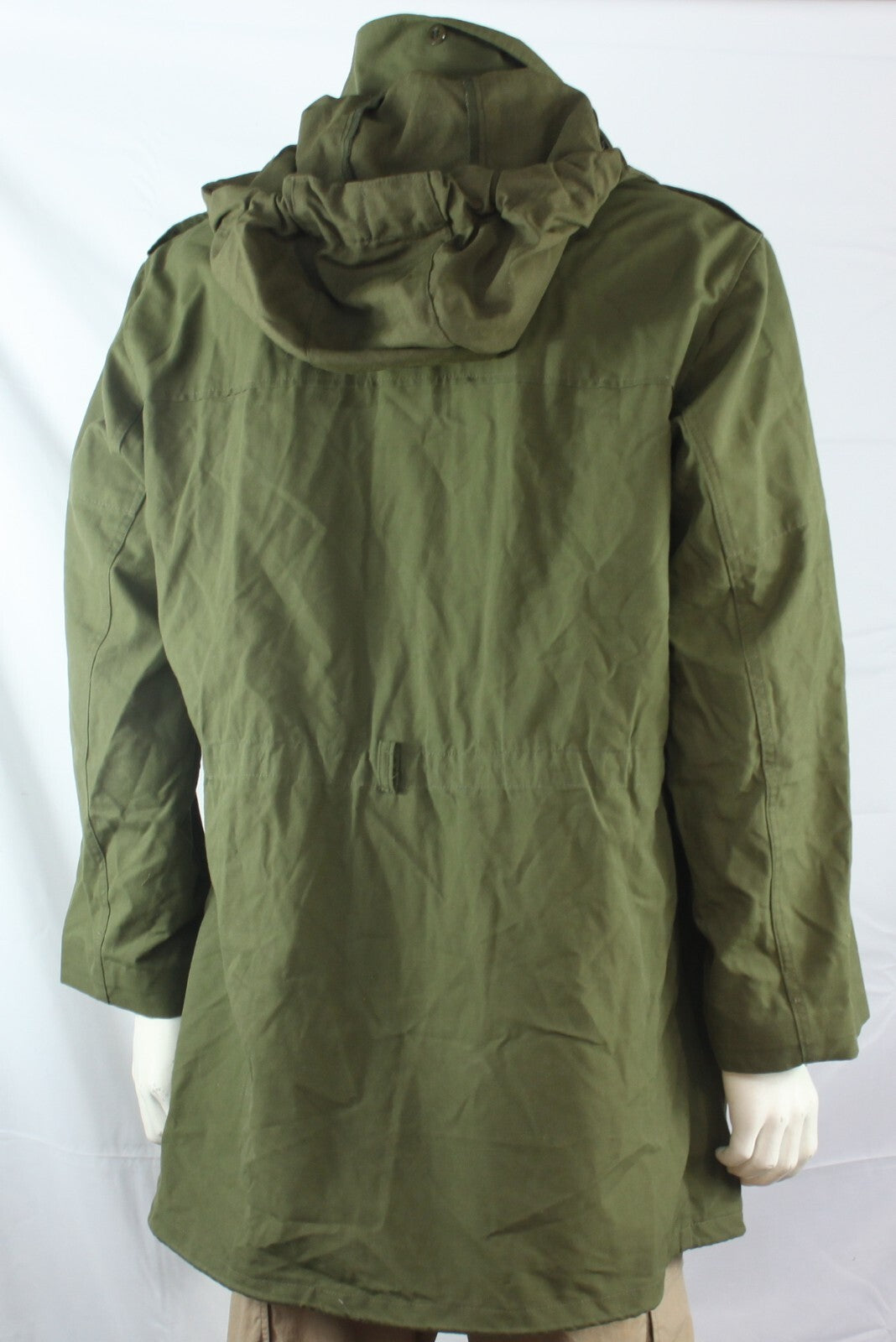 Genuine Surplus Vintage Czech Army Olive Drab Canvas Hooded Parka Cotton Canvas