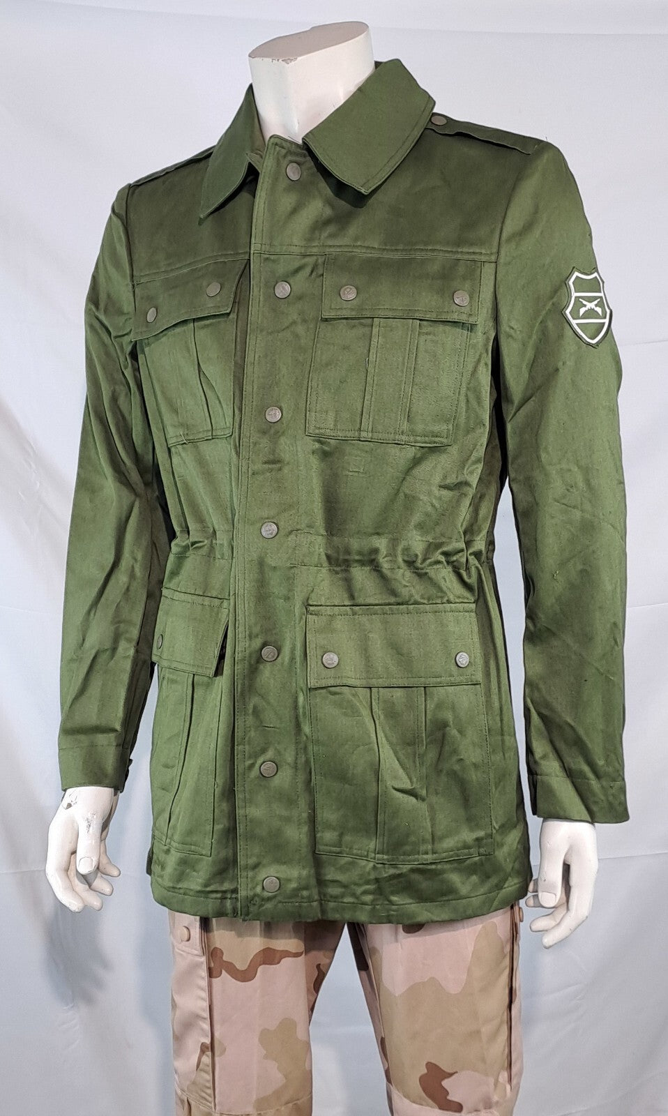 Genuine Surplus Hungarian Army Field Jacket Badged Canvas 36-38" Olive (3057)