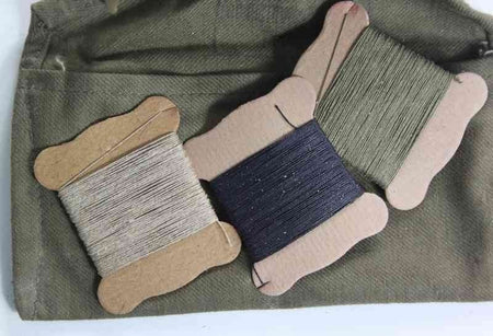 Genuine Surplus French Vintage Darning Kit in Pouch Military (494)