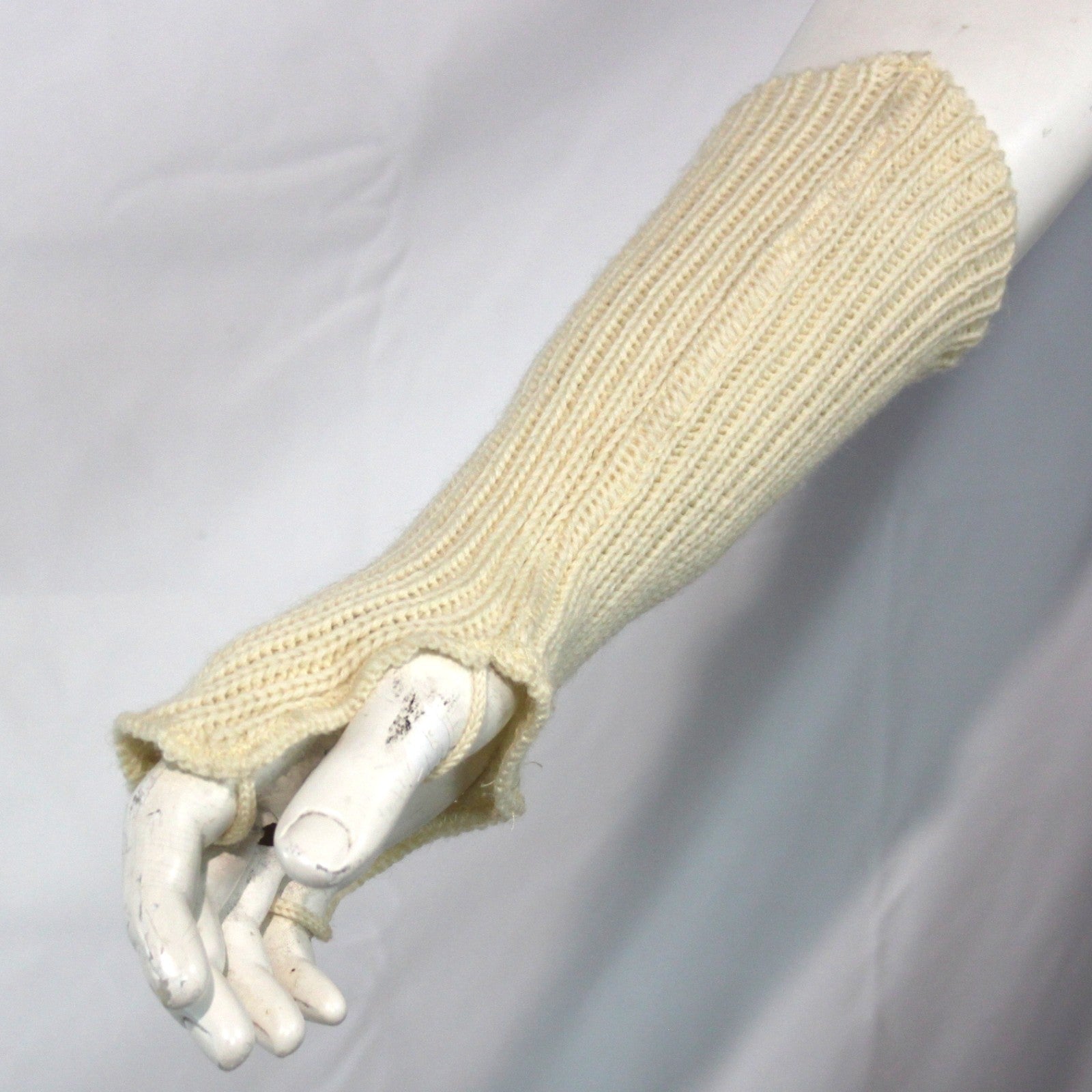 Genuine Surplus British Wool Knitted Wristlets Wrist Warmers Pair G1 (3536)