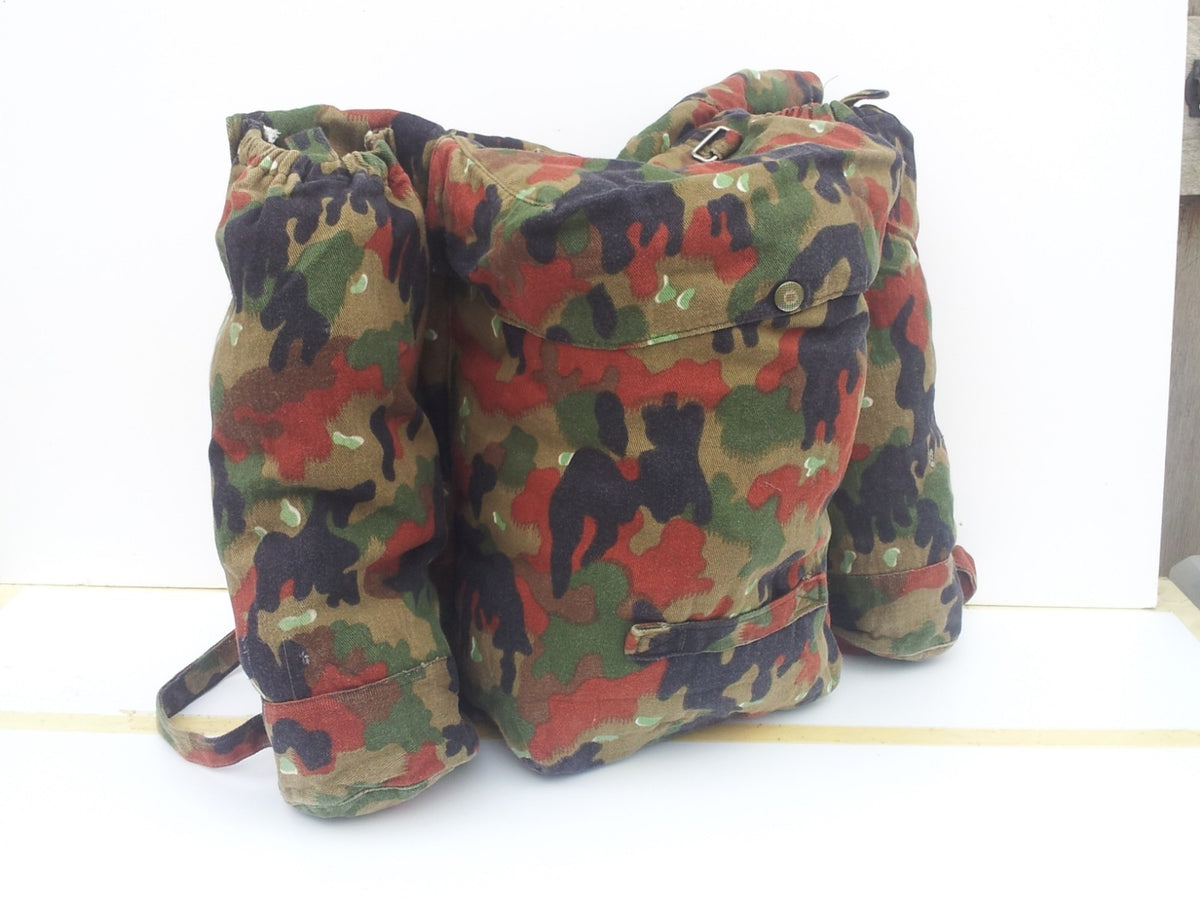Vintage Genuine Surplus Swiss Army Military Alpenflage Camo Backpack (4005)