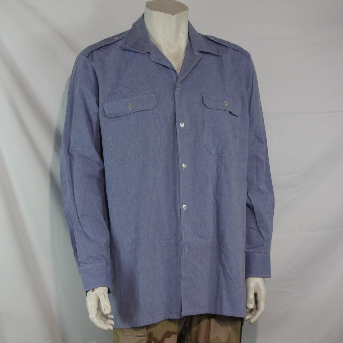 French Army Work Shirt FEMALE Light Blue Genuine Surplus (4190)