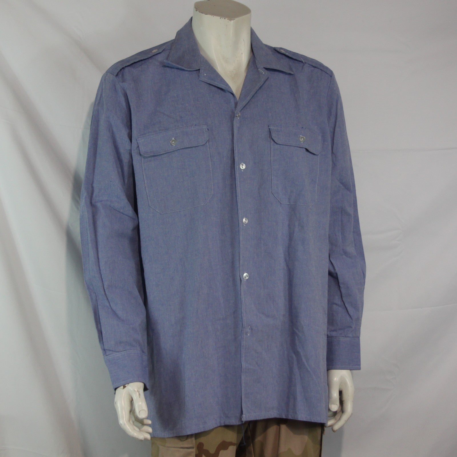 French Army Work Shirt FEMALE Light Blue Genuine Surplus (4190)