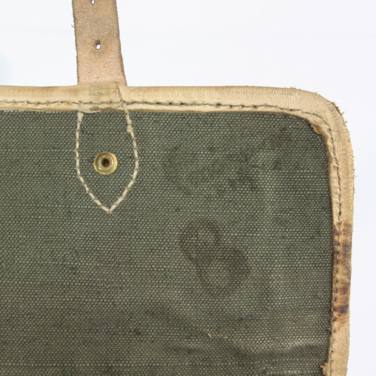 Genuine Surplus Vintage East European Army Map / Admin Case Leather trim (3438)