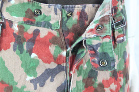 Genuine Surplus Swiss Camouflage Heavyweight Combat Trousers With Pockets (3198)