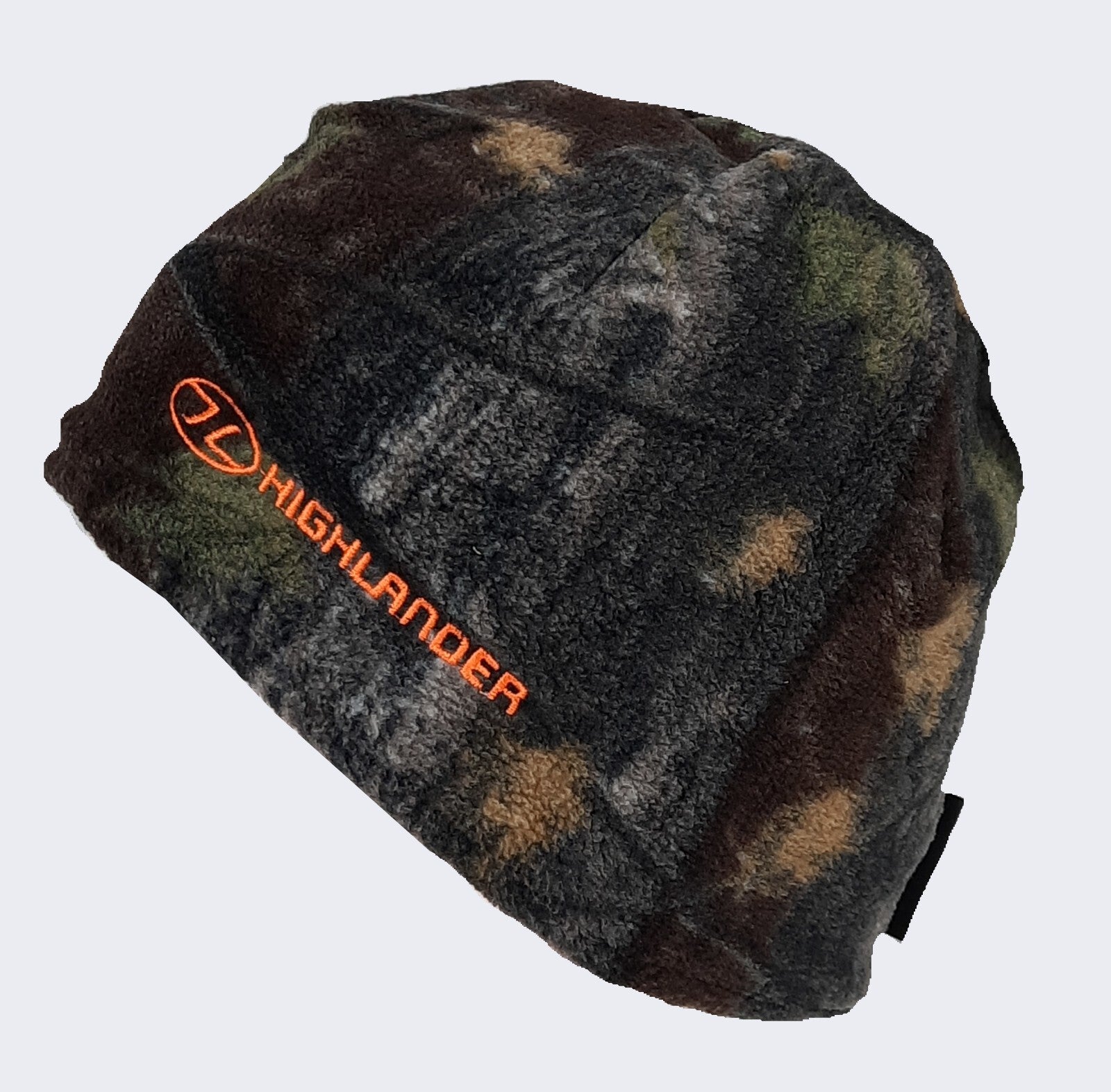 Highlander Fleece Beanie Hat Reversible Orange Tree Deep Camouflage Small
