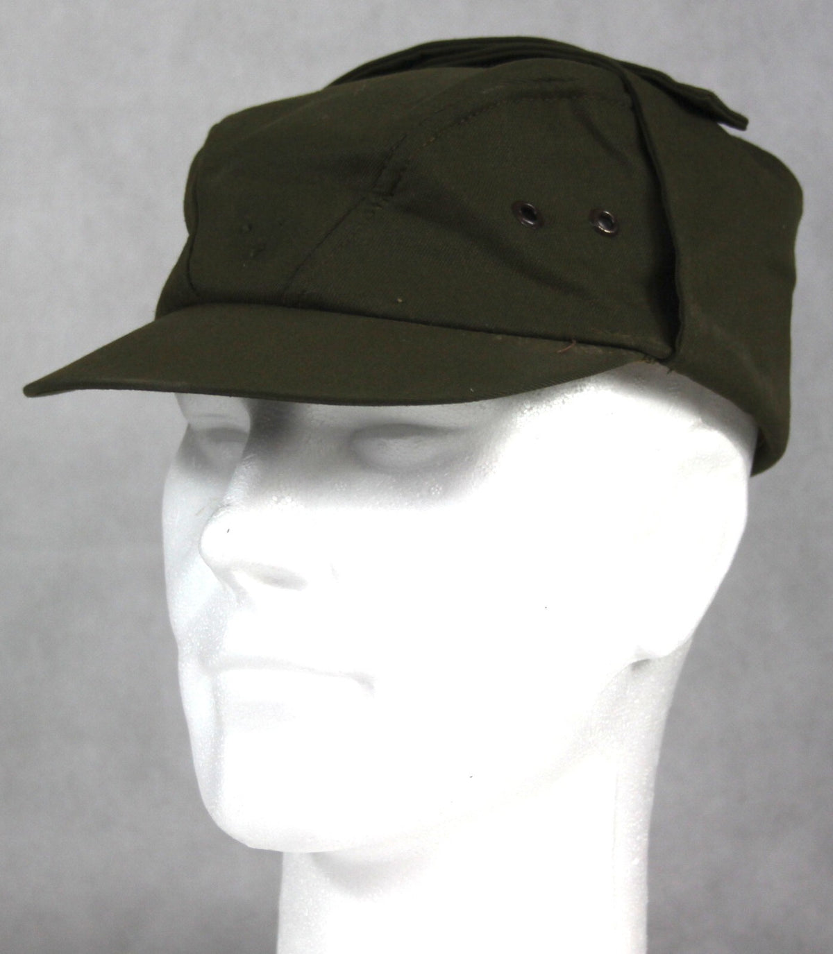 Genuine Surplus Vintage Czech Ex Army Field Hat Peak Cap Green SMALL