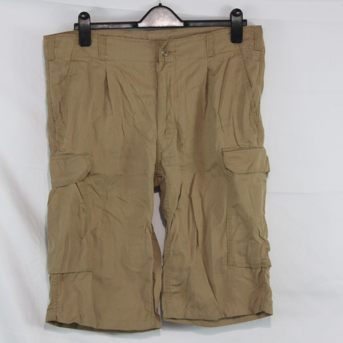 Vintage German Forces Viscose Shorts Tan Genuine Surplus Army (4373)