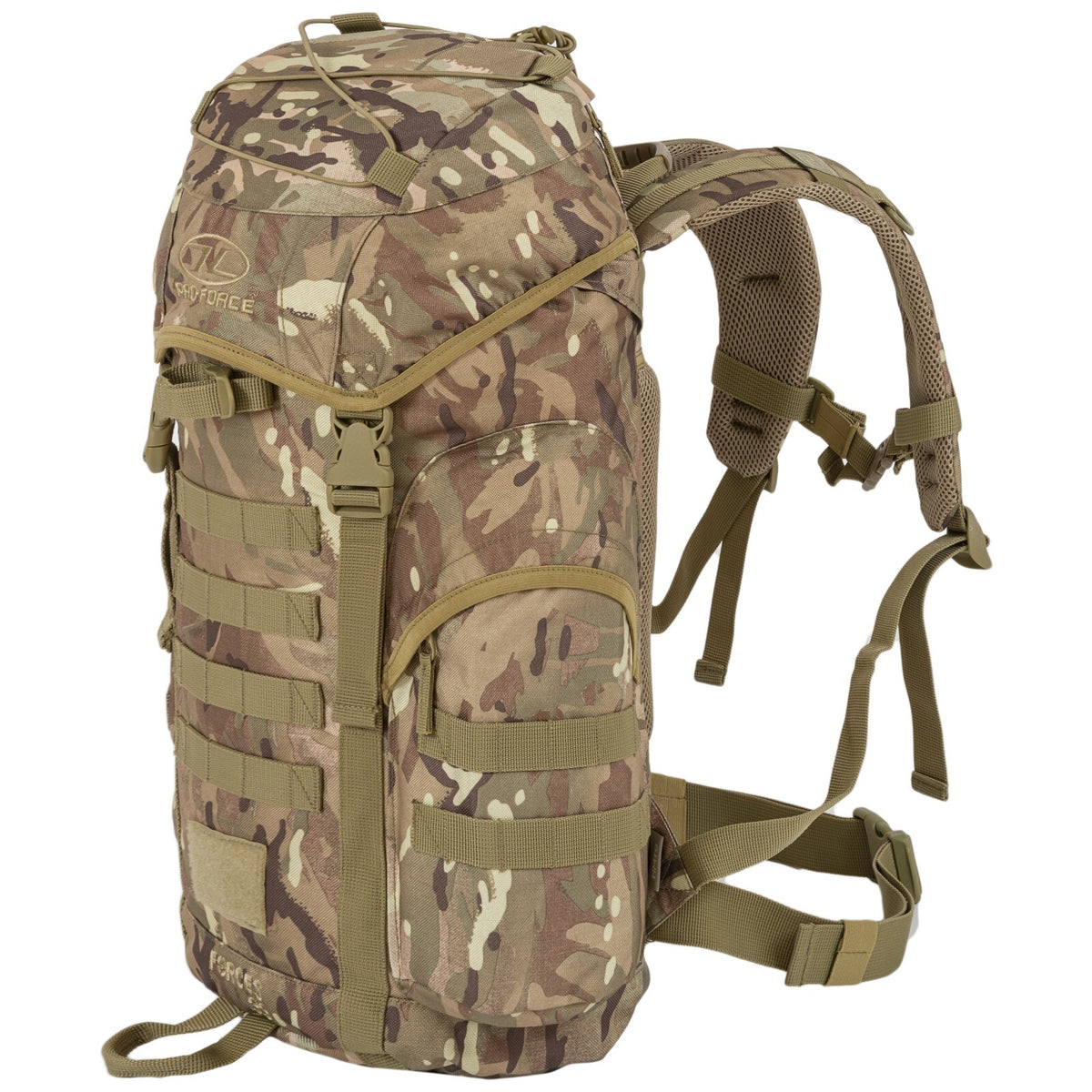 Highlander Forces 33L Rucksack Backpack Bergen Military Camo Olive Black