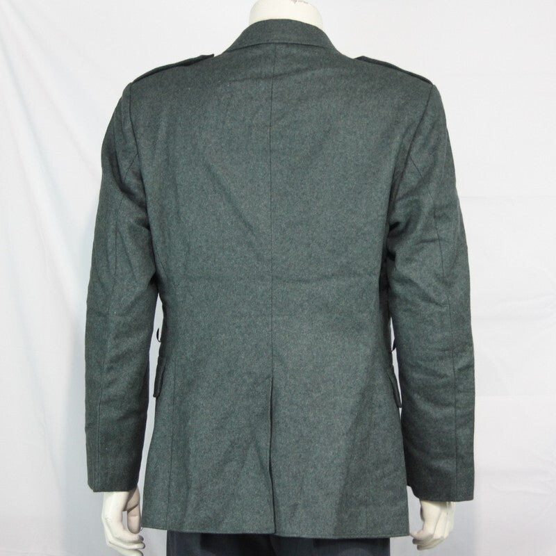 Genuine Surplus Swiss Army Vintage Wool Dress Jacket Thick Blue Grey (3314)