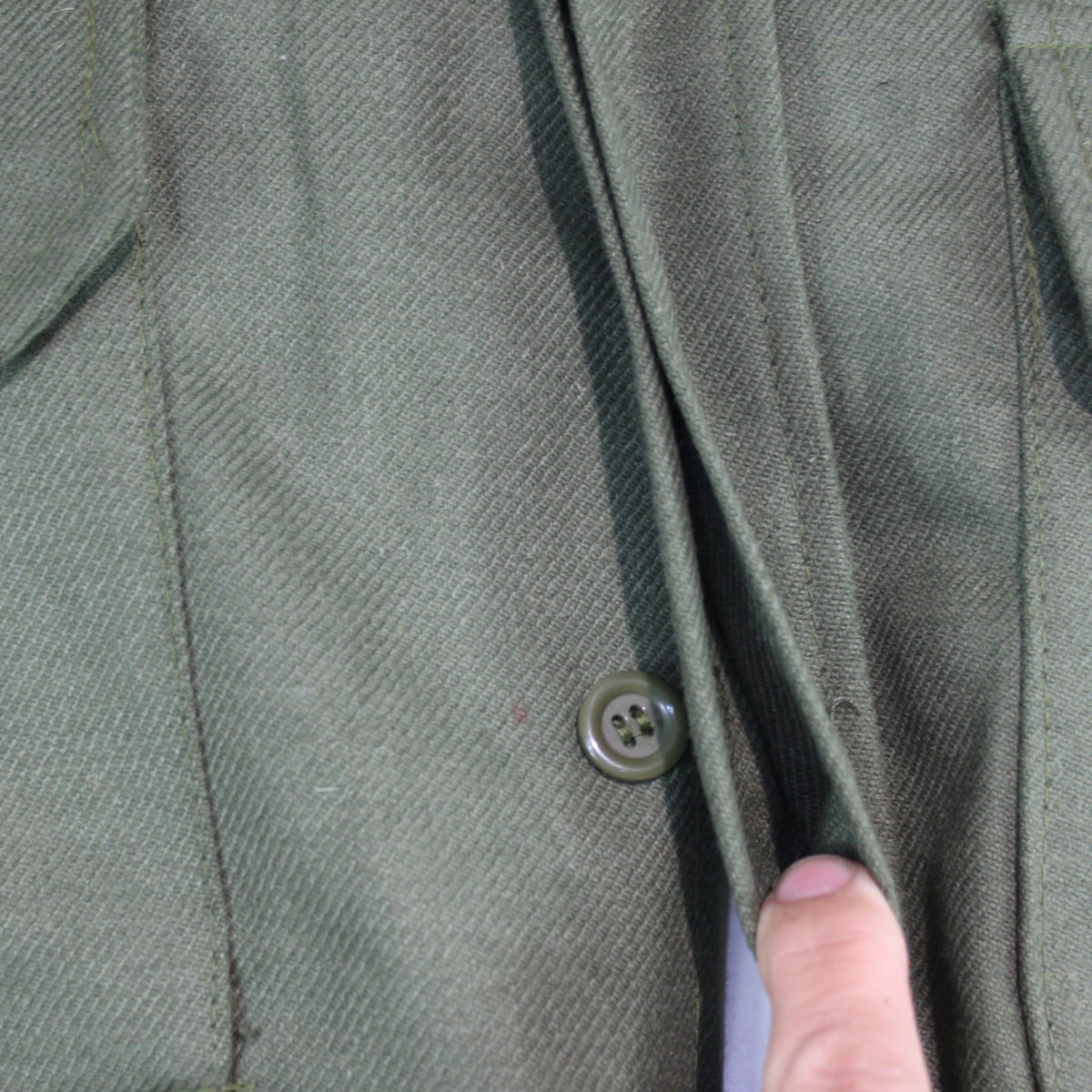 Genuine Surplus Spanish Army Wool/Cotton Mix Shirt Olive 38-40" (3349)