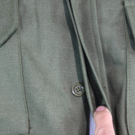 Genuine Surplus Spanish Army Wool/Cotton Mix Shirt Olive 38-40" (3349)