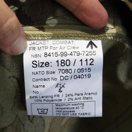 NEW Aircrew FR MTP Combat Jacket British Genuine Surplus 112/44" (4234)