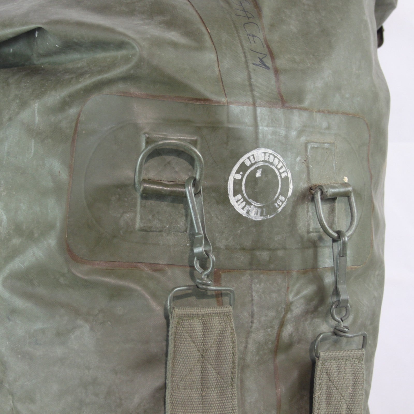 Waterproof Rubberised French Rucksack Roll Top Genuine Surplus  (4335)
