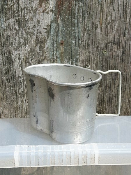 Genuine Surplus French Aluminium Mug Canteen Water Bottle Cup Grade 1