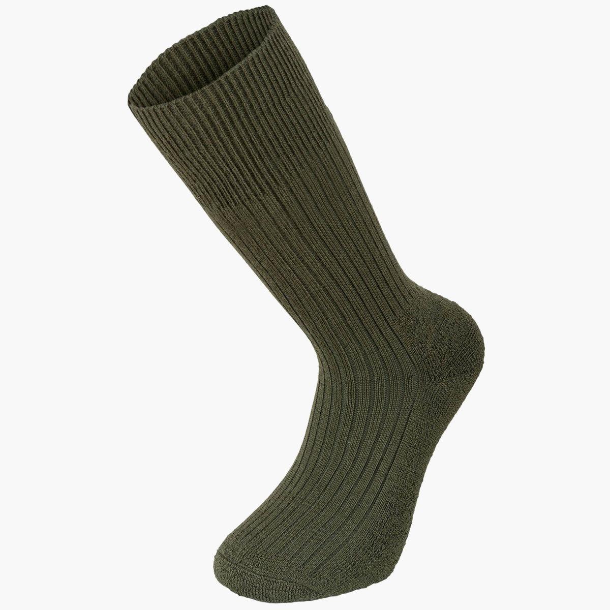 Highlander Combat Military Style Work Socks 33% Wool Cushioned Black Olive soc81